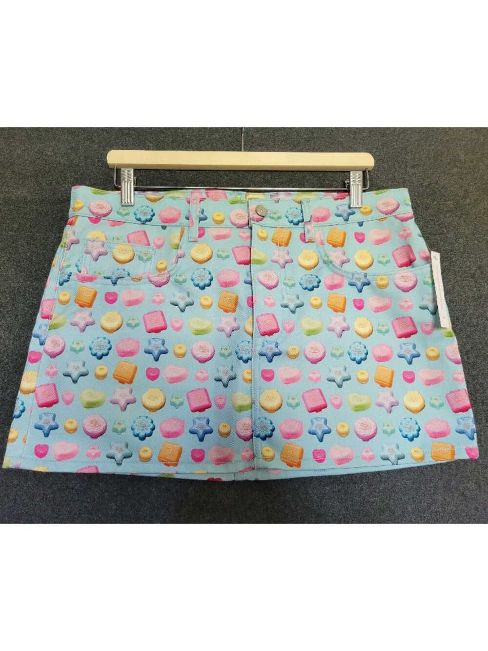 Lisa Says Gah Polly Pocket Novelty Jean Chloe Mini Skirt Coquette Retro L NWT